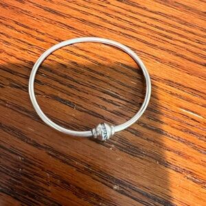 Cape Cod 8.5 Elegant Silver Bangle Bracelet with cubic zirconias